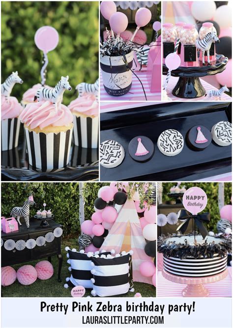 Pretty Pink Zebra themed birthday party! - LAURA'S little PARTY