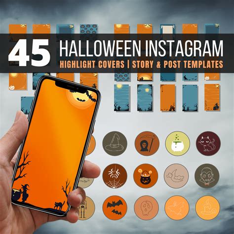 Halloween Instagram Highlight covers and templates