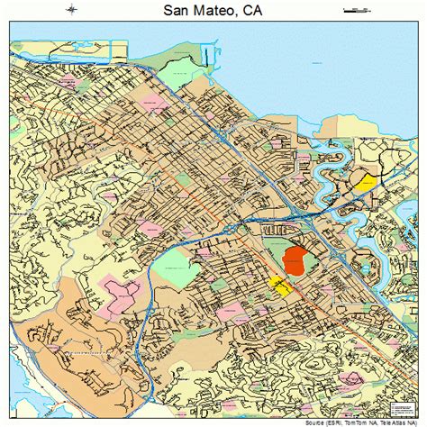 San Mateo California Street Map 0668252