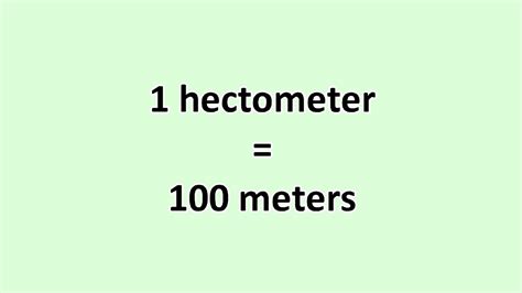 Convert Hectometer to Meter - ExcelNotes