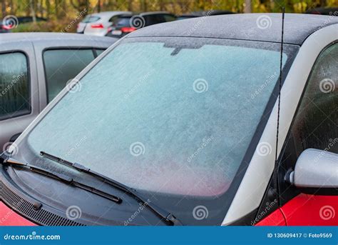 Car Window Frozen To Winter Start Stock Image - Image of wiper, winter ...