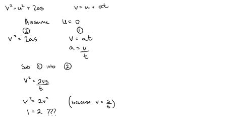 homework and exercises - Problem working with kinematic equations (1=2???) - Physics Stack Exchange