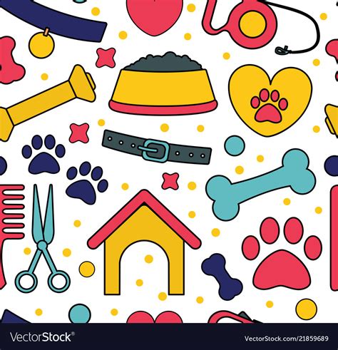 Pet seamless patterns backgrounds for shop Vector Image