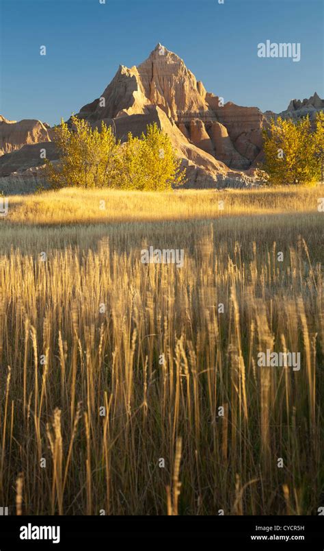 The rugged landscape of fossil beds in Badlands National Park, South Dakota, USA Stock Photo - Alamy