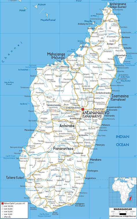 Detailed Clear Large Road Map of Madagascar - Ezilon Maps