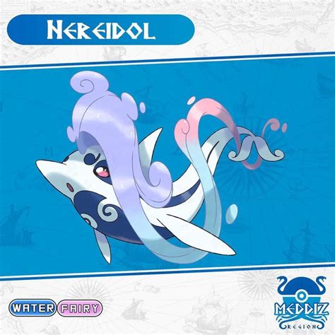 Meddiz Region’s Instagram profile post: “Nereidol (Nereid + Dolphin) Category: Dolphin Pokémon ...