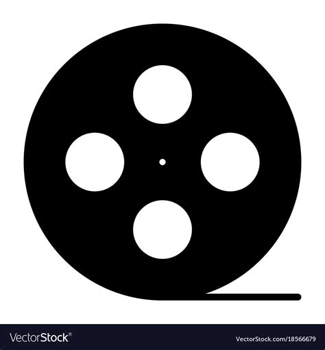 Film reel silhouette iconcinema production symbol Vector Image