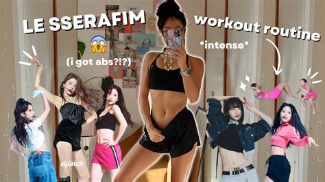 i tried LE SSERAFIM workout routine for A WEEK!! *super intense* i got ...