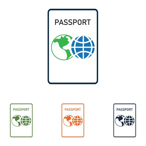 passport set logo 6596697 Vector Art at Vecteezy