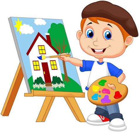 Art Kids Painting Drawing Cartoon PNG Free Photo | Drawing videos for ...