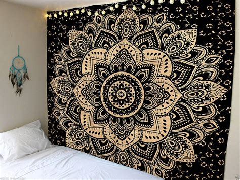 Indian Mandala Tapestry Wall Hanging Cotton Wall Tapestry Hippie Tapestry Bohemian Tapestry ...