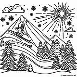 Snow And Ski Coloring Page Download Or Print For Free sketch template