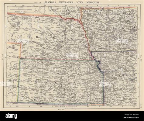 Kansas nebraska map hi-res stock photography and images - Alamy