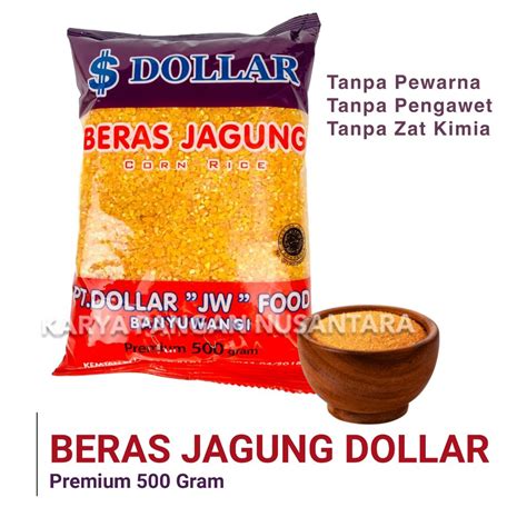 Jual BERAS JAGUNG DOLLAR BERAS JAGUNG PREMIUM BERAS NASI JAGUNG 500GR ...