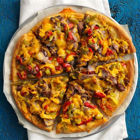 Fast Philly Cheesesteak Pizza Recipe | Taste of Home