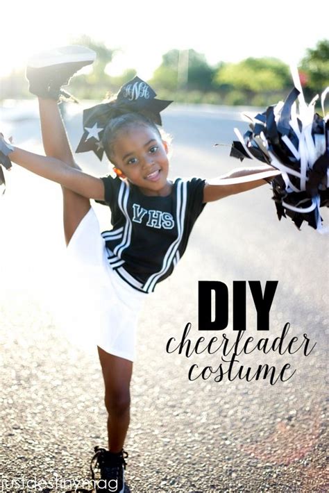 Simple DIY Cheerleader Halloween Costume for Kids - | Diy cheerleader costume, Cheerleader ...