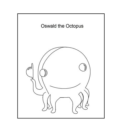 Oswald the Octpus - says “Hello” coloring printable