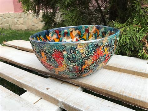 Colorful Bowl Ceramic Art Ceramic Bowl Modern Pottery | Etsy