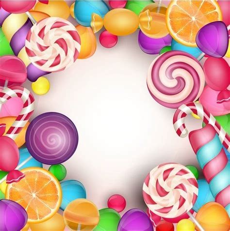 Free EPS file Colorful candies frame vector download Name: Colorful candies frame vector Files ...