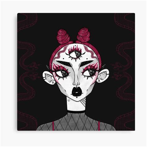 "Pink Venom (Blk)" Canvas Print by teadoorante | Redbubble