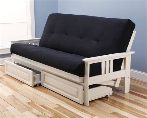 Monterey Full Futon Bed w/Mattress Package Antique White at Futonland