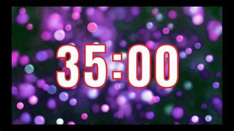 35 Minute Countdown Timer with Music - Simple and Clean - YouTube