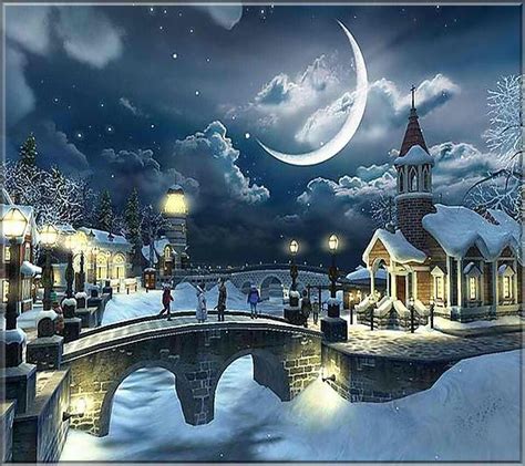 Winter wonderland | Christmas landscape, Christmas desktop wallpaper, Snow village