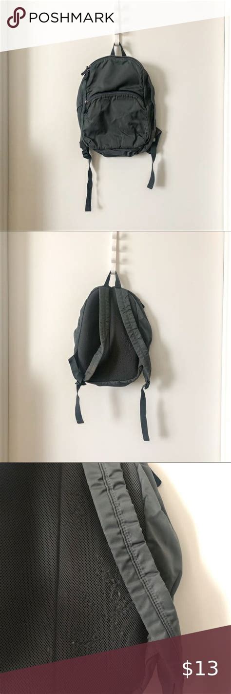 Muji grey plain backpack