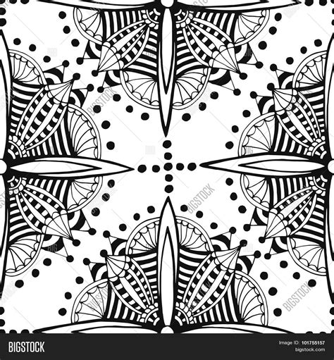 Zentangle Seamless Vector & Photo (Free Trial) | Bigstock