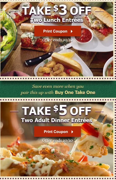 Arizona Families: New Olive Garden Coupons