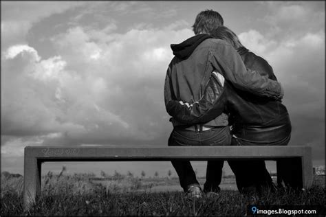 Sad, couple, hug, love, bench