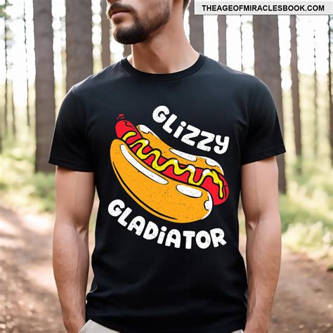 Glizzy Gladiator Hot Dog Pun Meme Gobble Hotdog Gobbler T-shirt