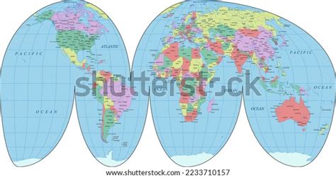 Political Map World Vector Stock Vector (Royalty Free) 2233710157 | Shutterstock