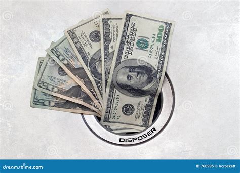 Money Down the Drain stock image. Image of metaphor, money - 760995