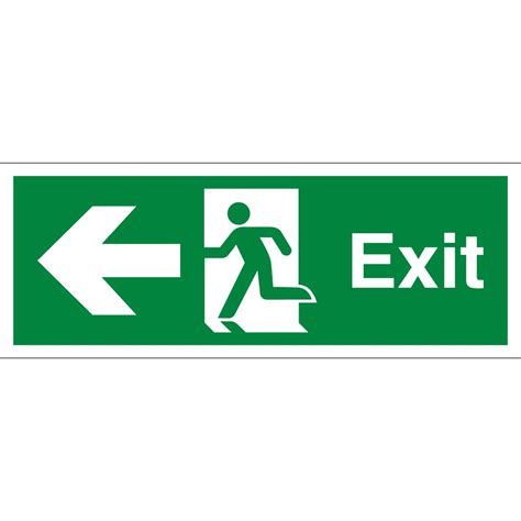 Exit Arrow Left Signs - from Key Signs UK