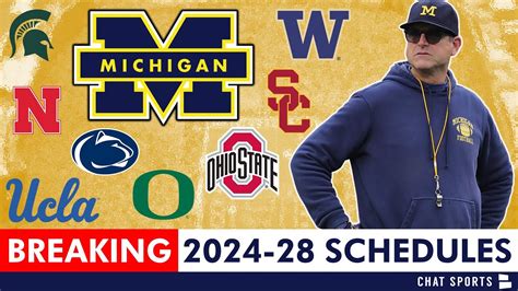 BREAKING: Michigan Football Schedule For 2024-28 Released - Plus NEW Jim Harbaugh Contract ...