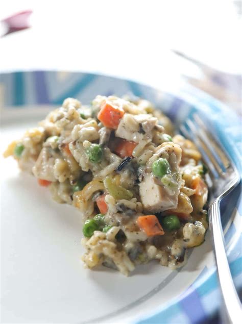 Creamy Chicken Wild Rice Casserole (easy recipe!)