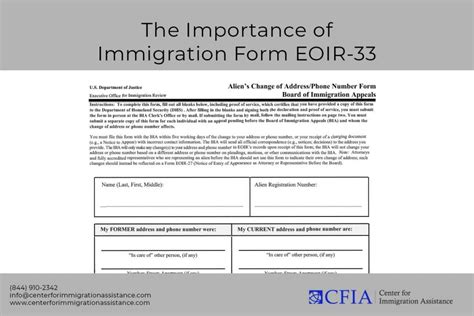 The Importance of Immigration Form EOIR-33 - Center for Immigration ...