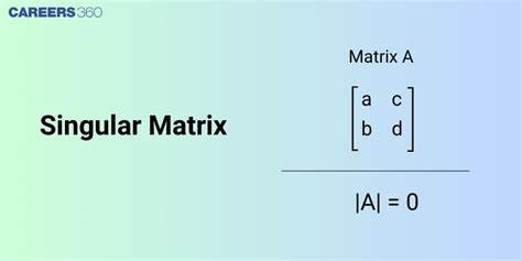 Singular Matrix: Definition, Properties, Formula and Examples