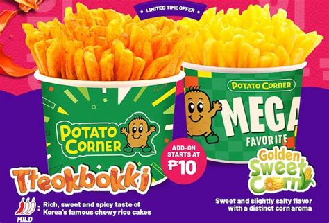 Potato Corner New Tteokbokki, Sweet Corn French Fries Flavor