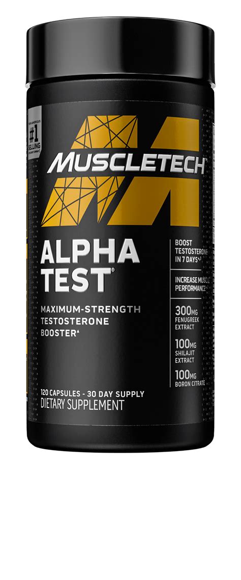 MuscleTech AlphaTest ATP & Testosterone Booster for Men, Boost Free Testosterone and Enhance ATP ...