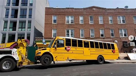 Schools bus removed from Brooklyn building after crashing 10 days ago ...