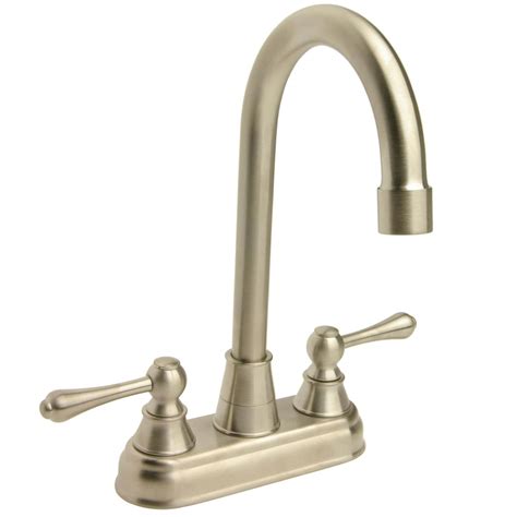 High-arc Brushed Nickel Bar Faucet - Free Shipping Today - Overstock ...