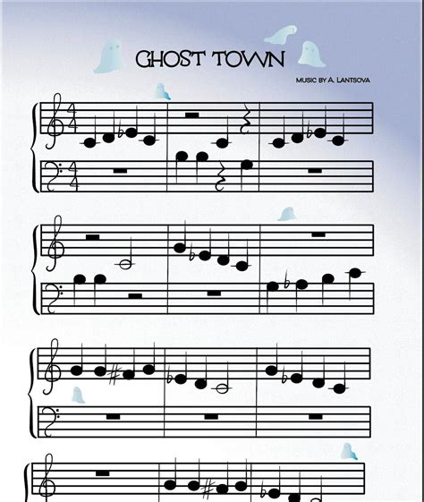 Ghost Town Piano Halloween - Etsy