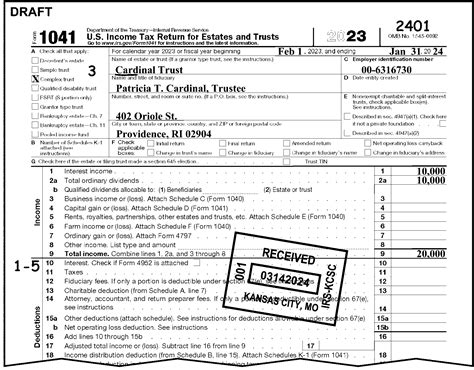 Irs Form 1041 For 2023 - Printable Forms Free Online