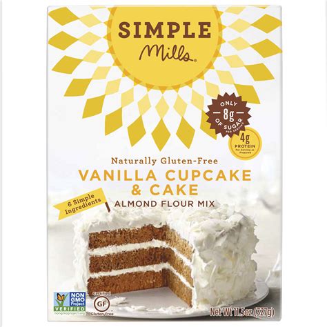 Simple Mills Vanilla Cupcake And Cake Baking Mix, 11.5 Oz, Pack Of 6 ...