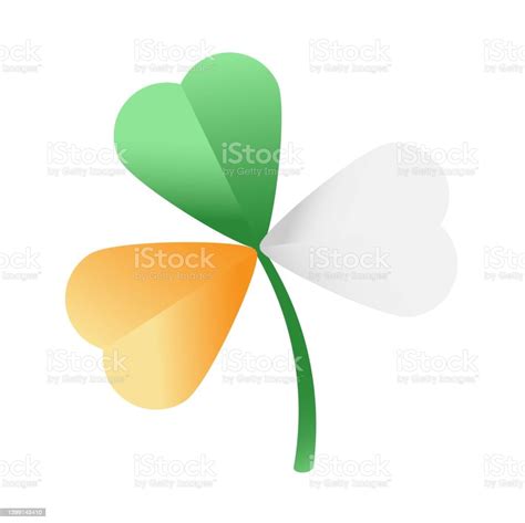 Shamrock In Irish Flag Colors Stock Illustration - Download Image Now ...