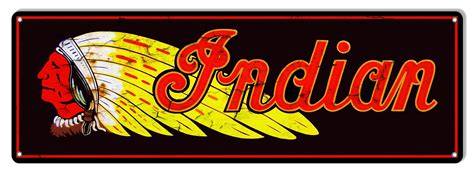 Indian Motorcycle Reproduction Garage Art Metal Sign 6x18 in 2021 | Garage art, Metal signs ...