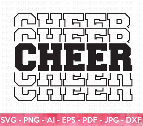 Cheer SVG Stacked Cheer SVG Cheerleading SVG Cheer Team - Etsy UK