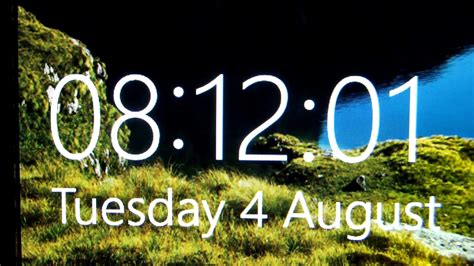 Windows 10 minimal desktop clock - dolfpdf